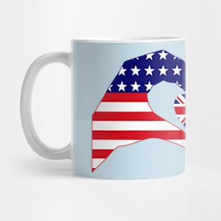 We Heart USA & UK Patriot Flag Series Mug